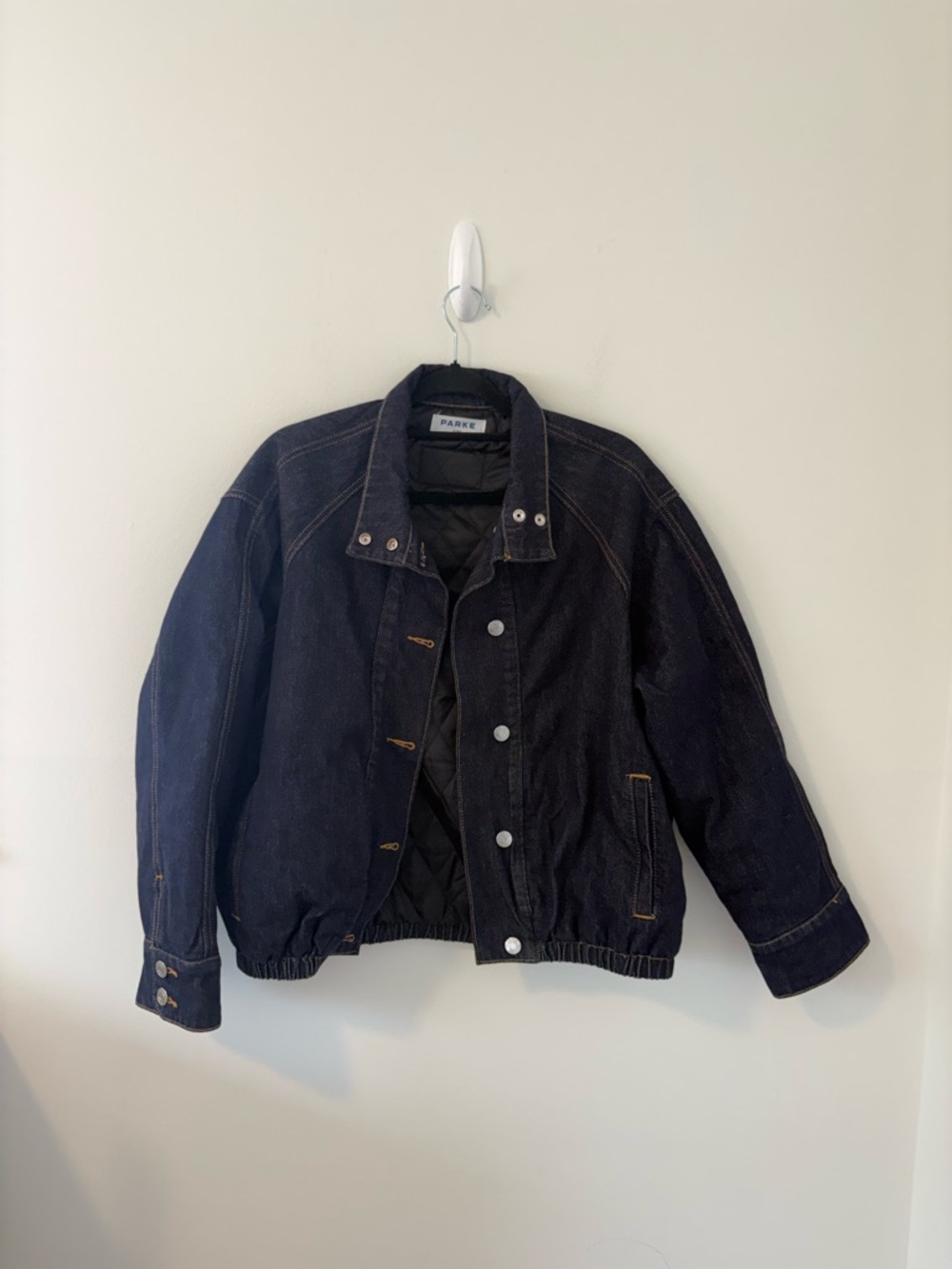 PARKE Lined Bomber Jacket S/M - Picture 2 of 6